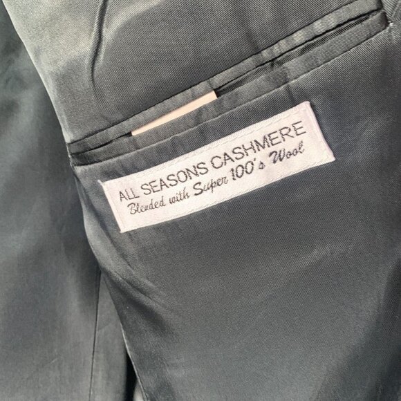 Andrew Fezza Men's Brown Solid Wool Cashmere Blazer Sport Coat 42L *Super‎ 100* - Picture 6 of 9